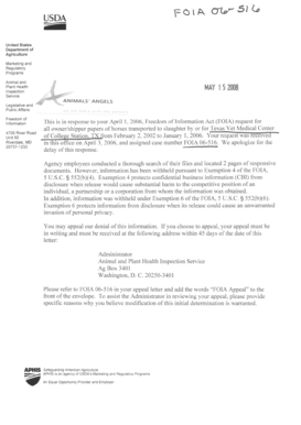 USDA Owner/Shipper Certificate for Horses