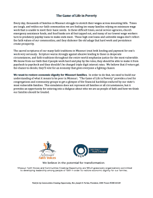 Game of Life in Poverty Simulation