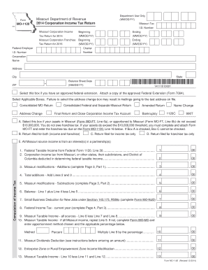 Missouri Corporation Income Tax Return