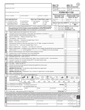 Missouri Corporation Income Tax Return