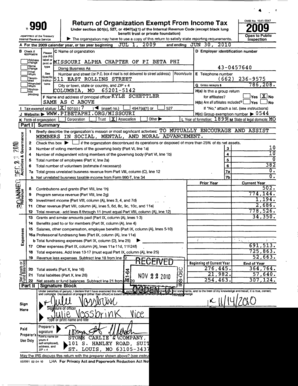Form 990 Tax Return for Exempt Organizations