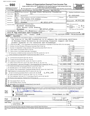 Form 990 2009 Montana State University Foundation
