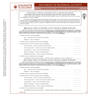Knights of Columbus Volunteer Service Report