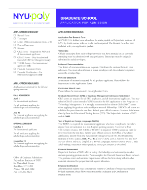 Graduate School Application Form