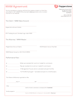 MAM Agreement and Power of Attorney