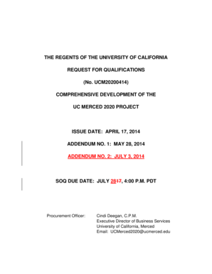 Addendum No. 2 to RFQ - RFP &amp; RFQ Listings - University of ... - rfp-rfq ucmerced