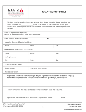 Grant Report Form