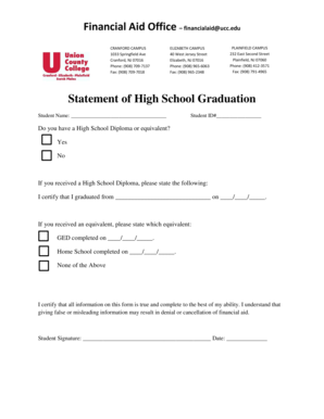 Statement of High School Graduation