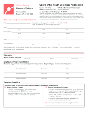 Youth Volunteer Application