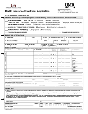 Health Insurance Enrollment Application