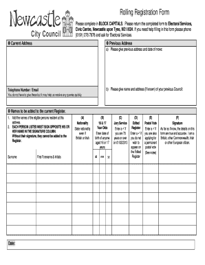 UK Voter Registration Form