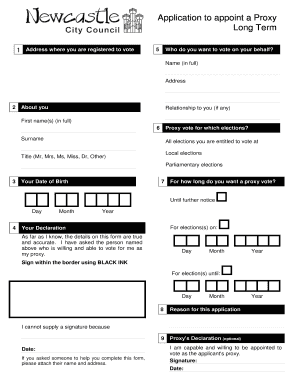 UK Proxy Vote Application Form
