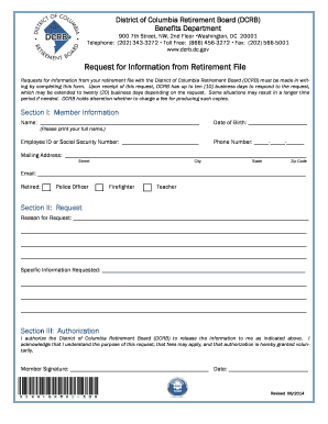 Request for Information from Retirement File