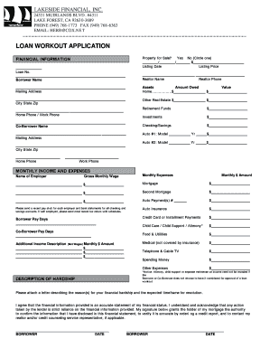 Loan Workout Application
