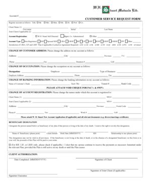Customer Service Request Form