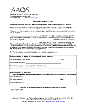 Photograph Consent Form