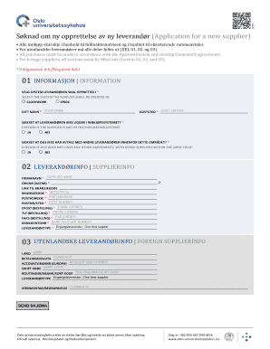 Application for New Supplier