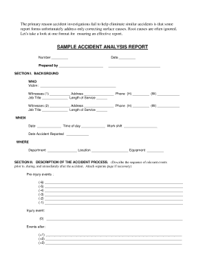 SAMPLE ACCIDENT ANALYSIS REPORT - OSHAcademy - Free Online - oshatrain