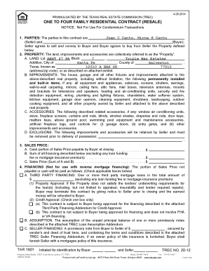 Texas Residential Real Estate Contract