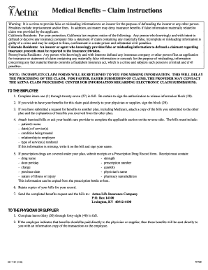Medical Benefits Claim Form