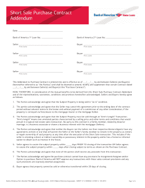 Texas Short Sale Addendum