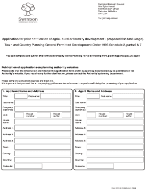 UK Fish Tank or Cage Planning Application Form
