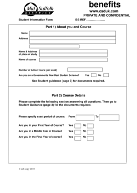 Student Information Form