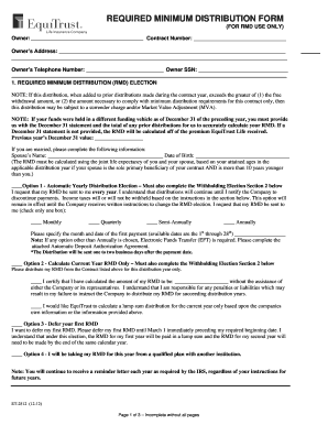 Required Minimum Distribution Form