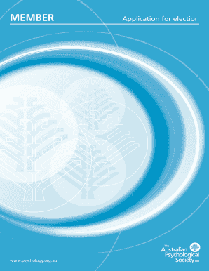 Australian Psychological Society Membership Application