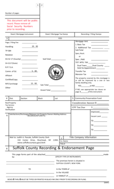 New York Mortgage Recording Tax Form