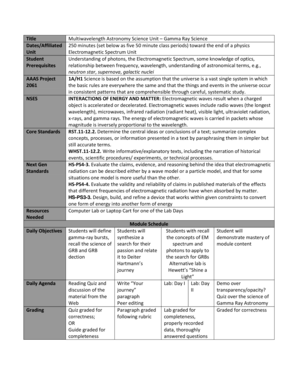 Gamma Ray Science Education Unit
