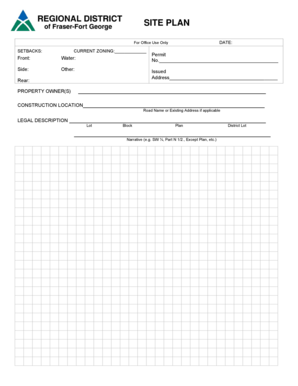 Site Plan Form