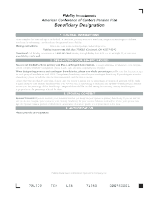 Fidelity Investments Beneficiary Designation Form