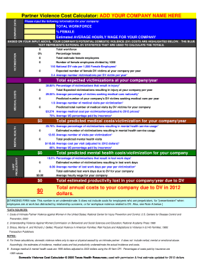 Domestic Violence Cost Calculator