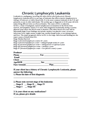 Chronic Lymphocytic Leukemia Questionnaire