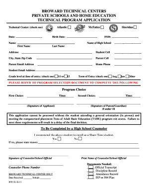 Technical Program Application