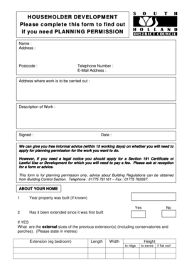 UK Planning Permission Application Form