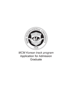 Graduate Application for Admission