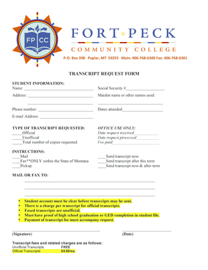 Transcript Request Form