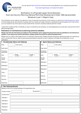 Notification of a Proposed Larger Home Extension