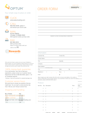 Optum Order Form