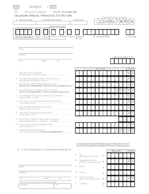 Oklahoma Annual Franchise Tax Return