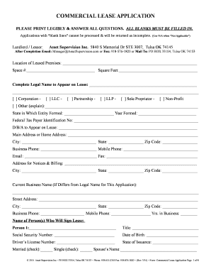 Commercial Lease Application