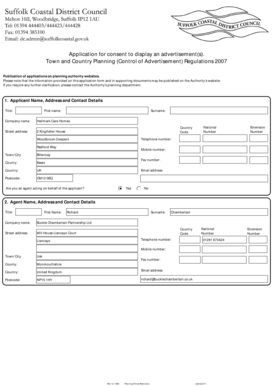 UK Advertisement Consent Application