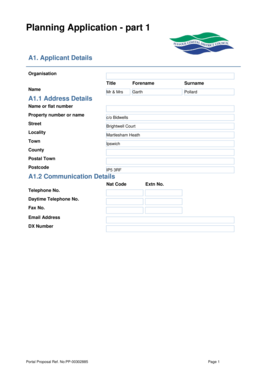 UK Planning Application Form