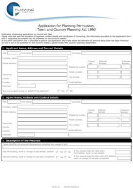 UK Planning Permission Application Form