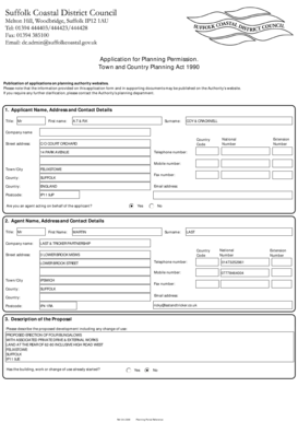 UK Planning Permission Application Form
