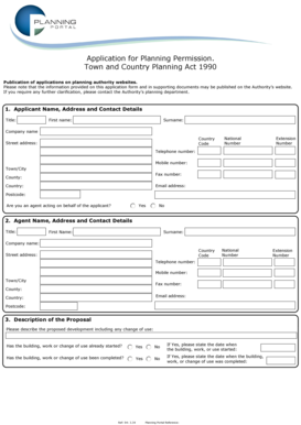 UK Planning Permission Application Form
