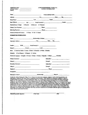 Patient Information Form