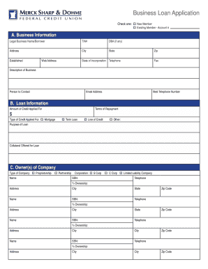 Business Loan Application Form